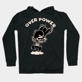 Drawing retro Vintage 80s and 90s kids over power Hoodie